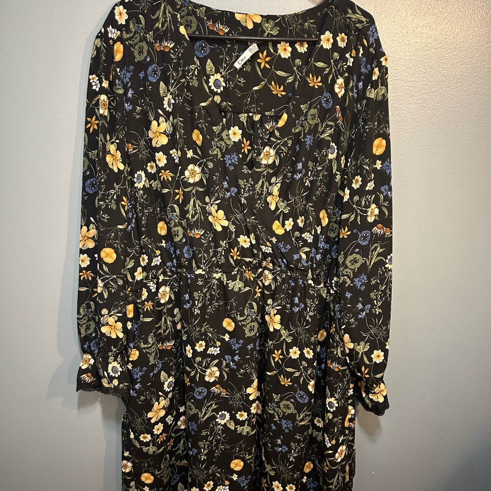 Dex Multicolor Floral Long Sleeve Dress